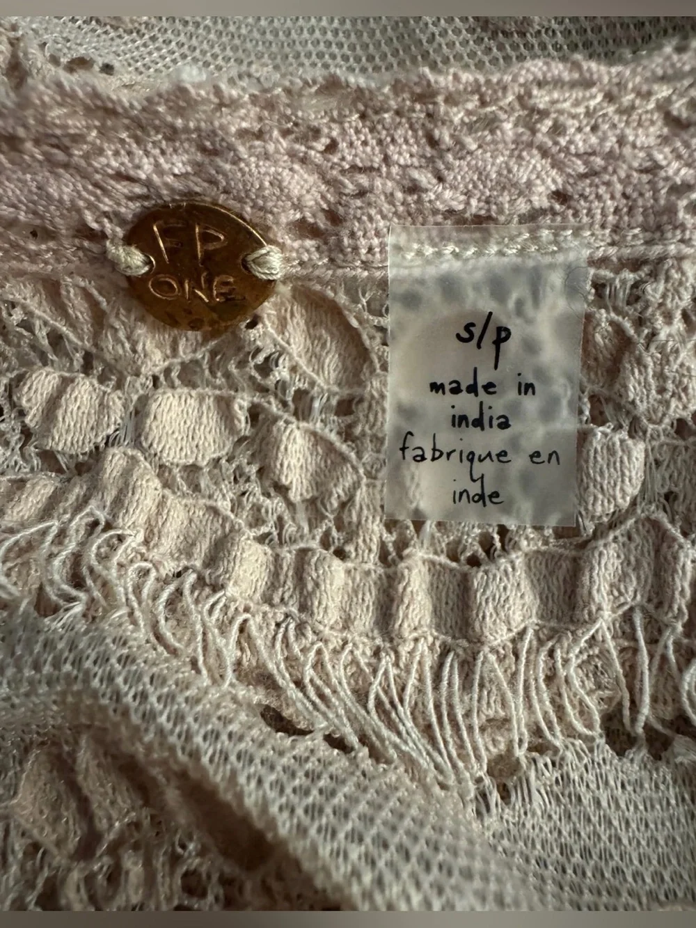 FREE PEOPLE Angelina Lace Tee Top